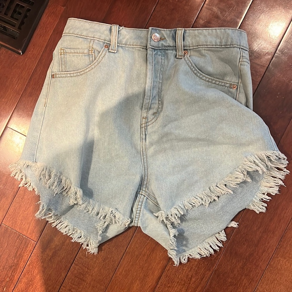 Never worn target jean shorts. Size 8.